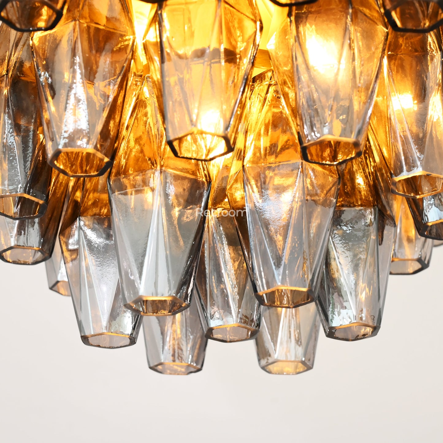 Chia Glass Round Flush Mount 17"