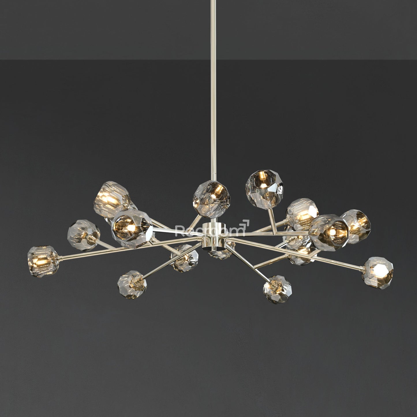 Boulew Crystal Glass Round Chandelier 48"