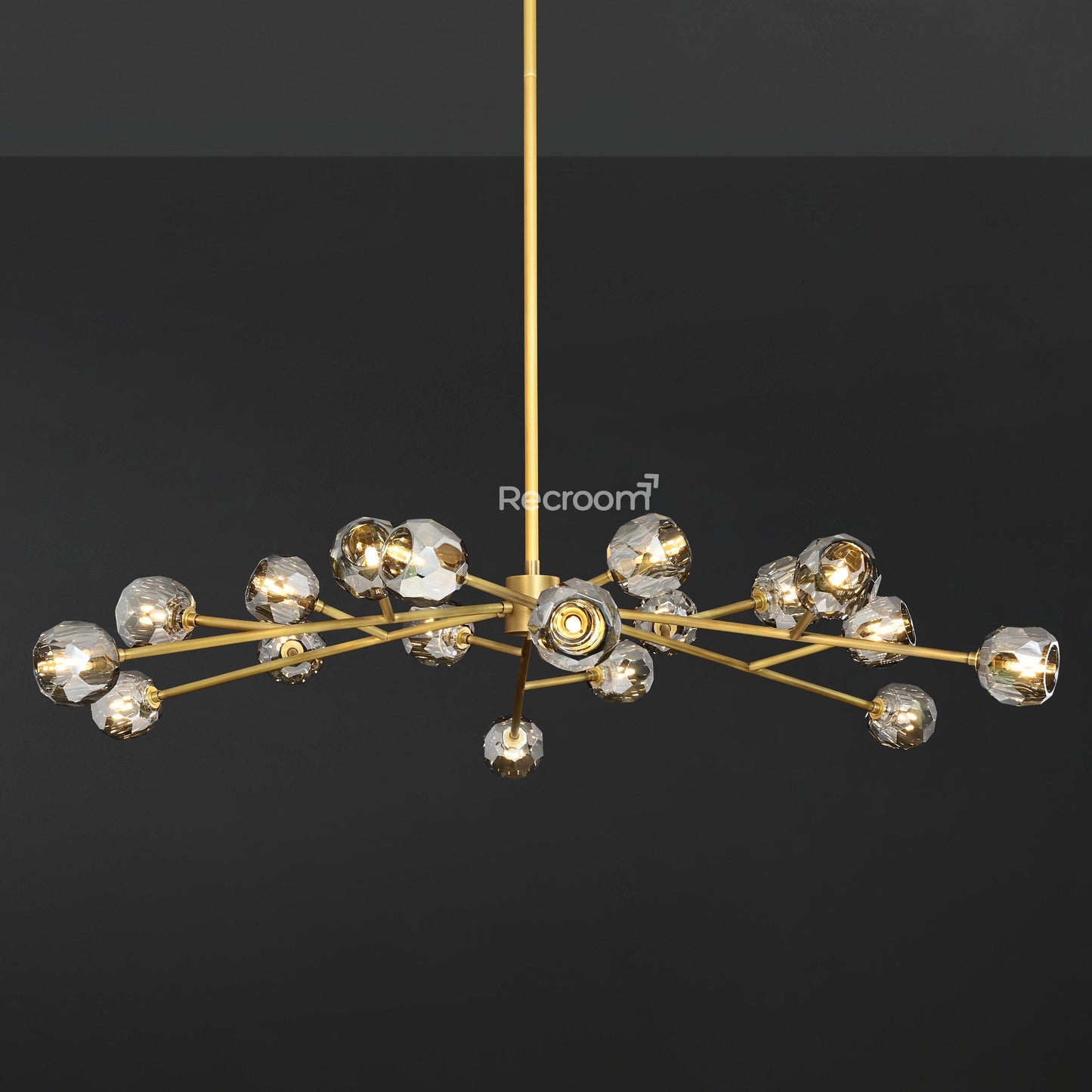 Boulew Crystal Glass Round Chandelier 60"