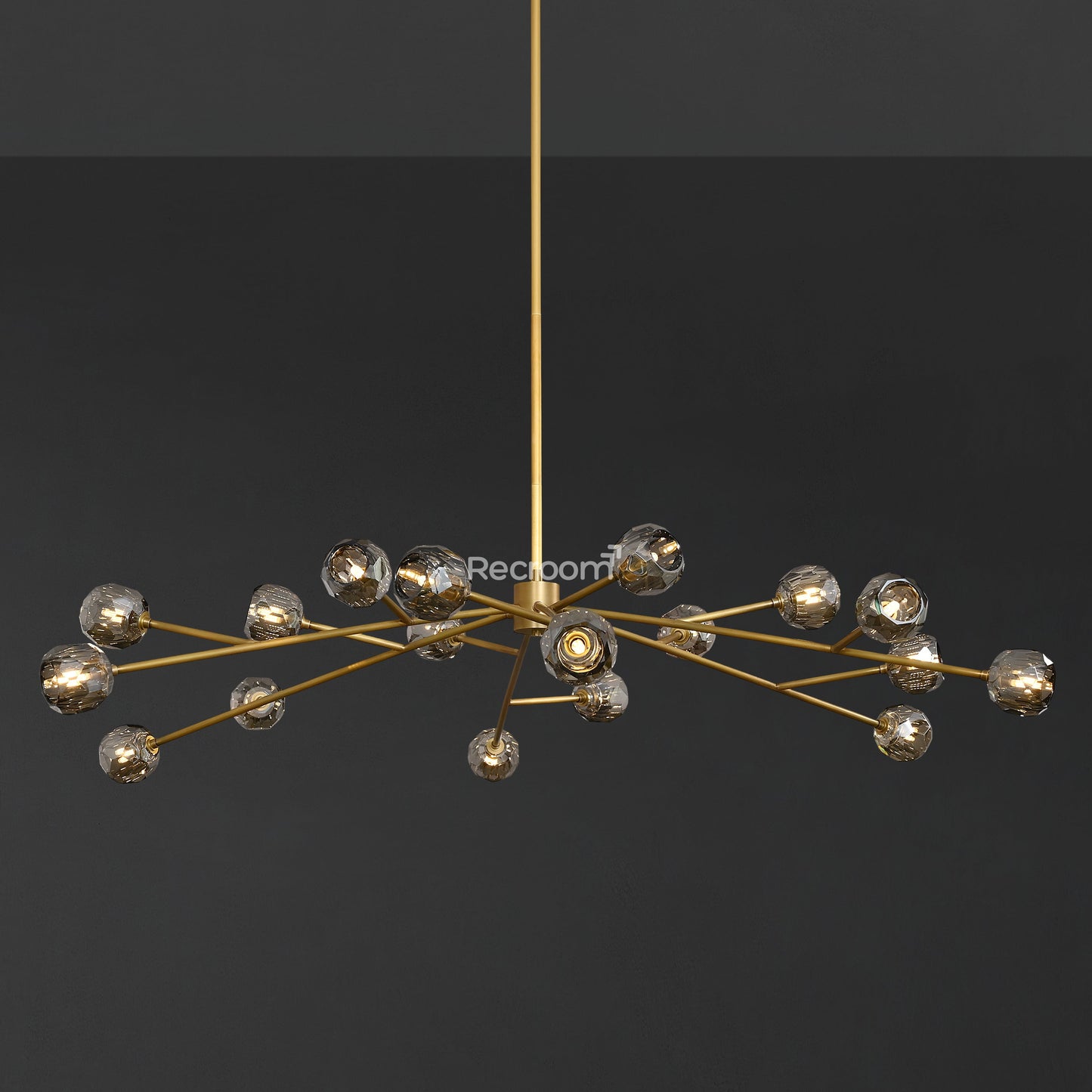Boulew Crystal Glass Round Chandelier 72"