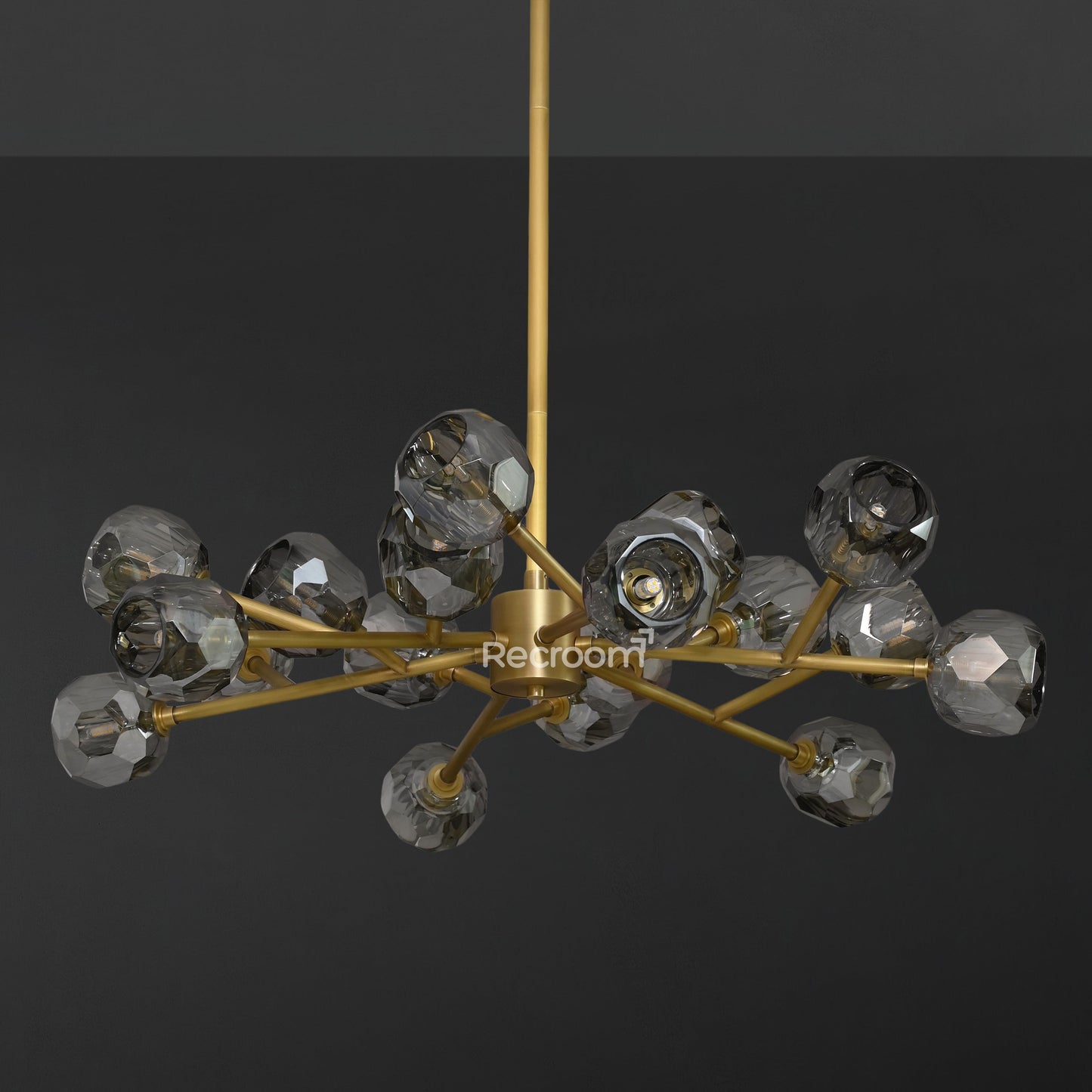 Boulew Crystal Glass Round Chandelier 36"