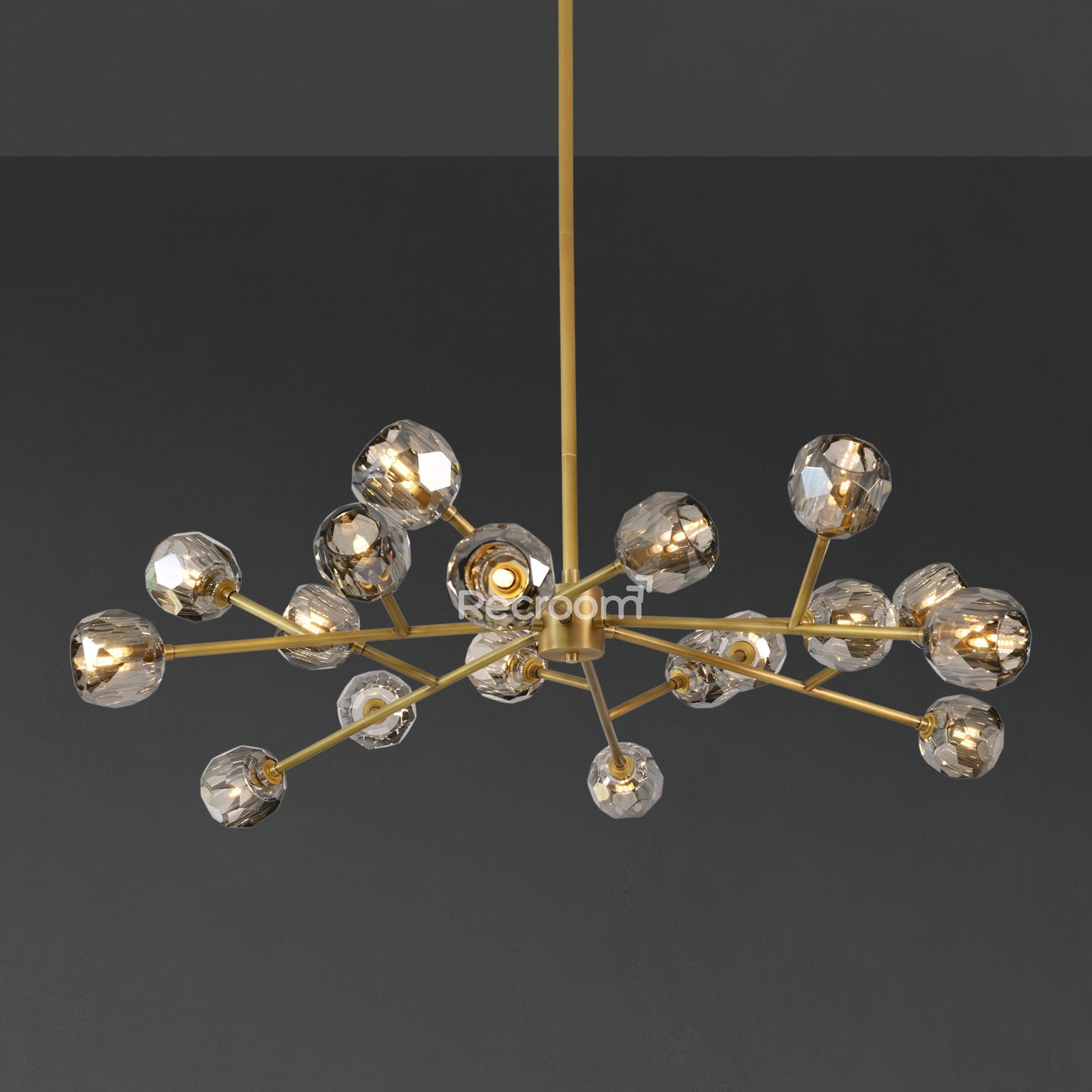 Boulew Crystal Glass Round Chandelier 48"