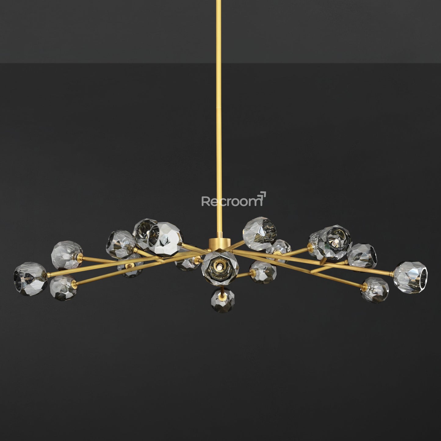Boulew Crystal Glass Round Chandelier 60"