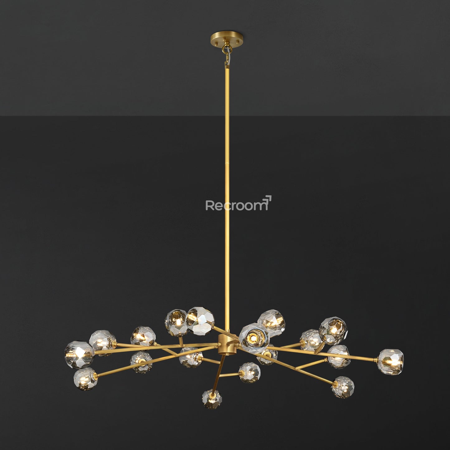 Boulew Crystal Glass Round Chandelier 60"