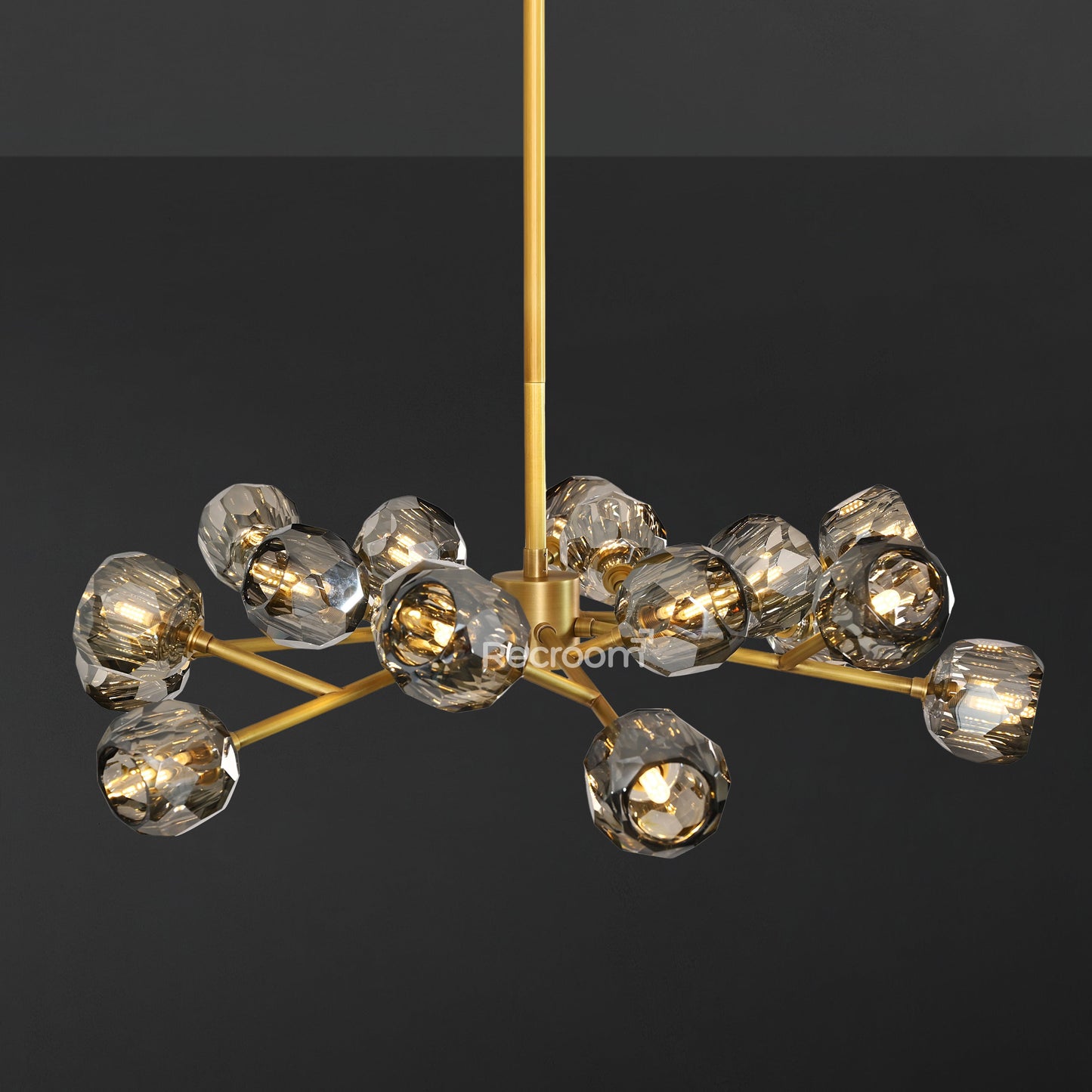 Boulew Crystal Glass Round Chandelier 36"