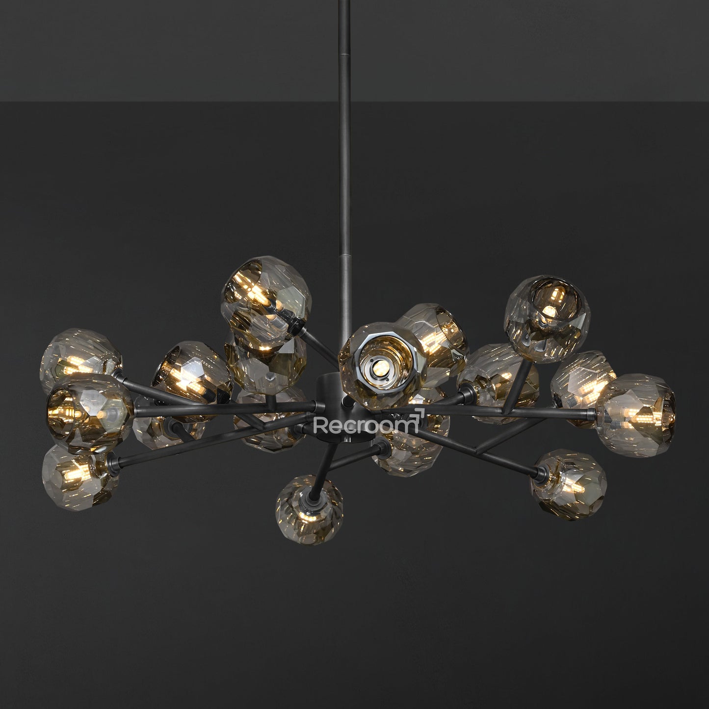 Boulew Crystal Glass Round Chandelier 36"