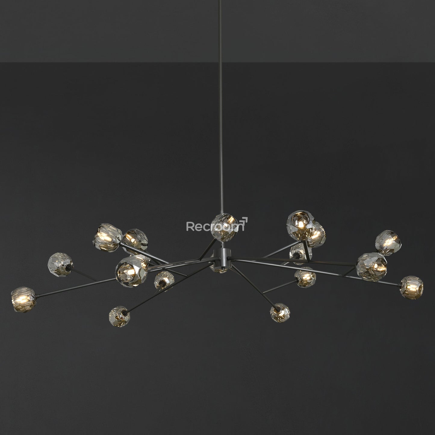 Boulew Crystal Glass Round Chandelier 72"