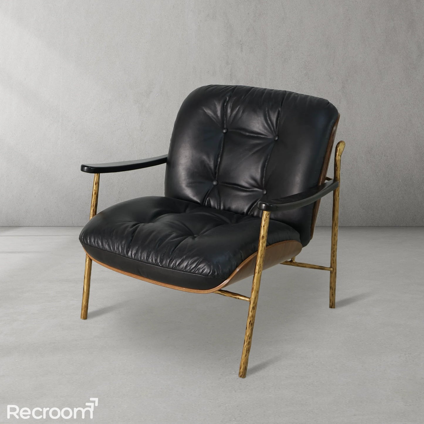 Thaddeo Black Leather Accent Chairs