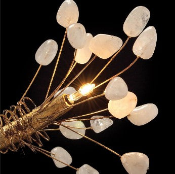 Branch Halogen Crystal Waterfalls Chandelier 50"W