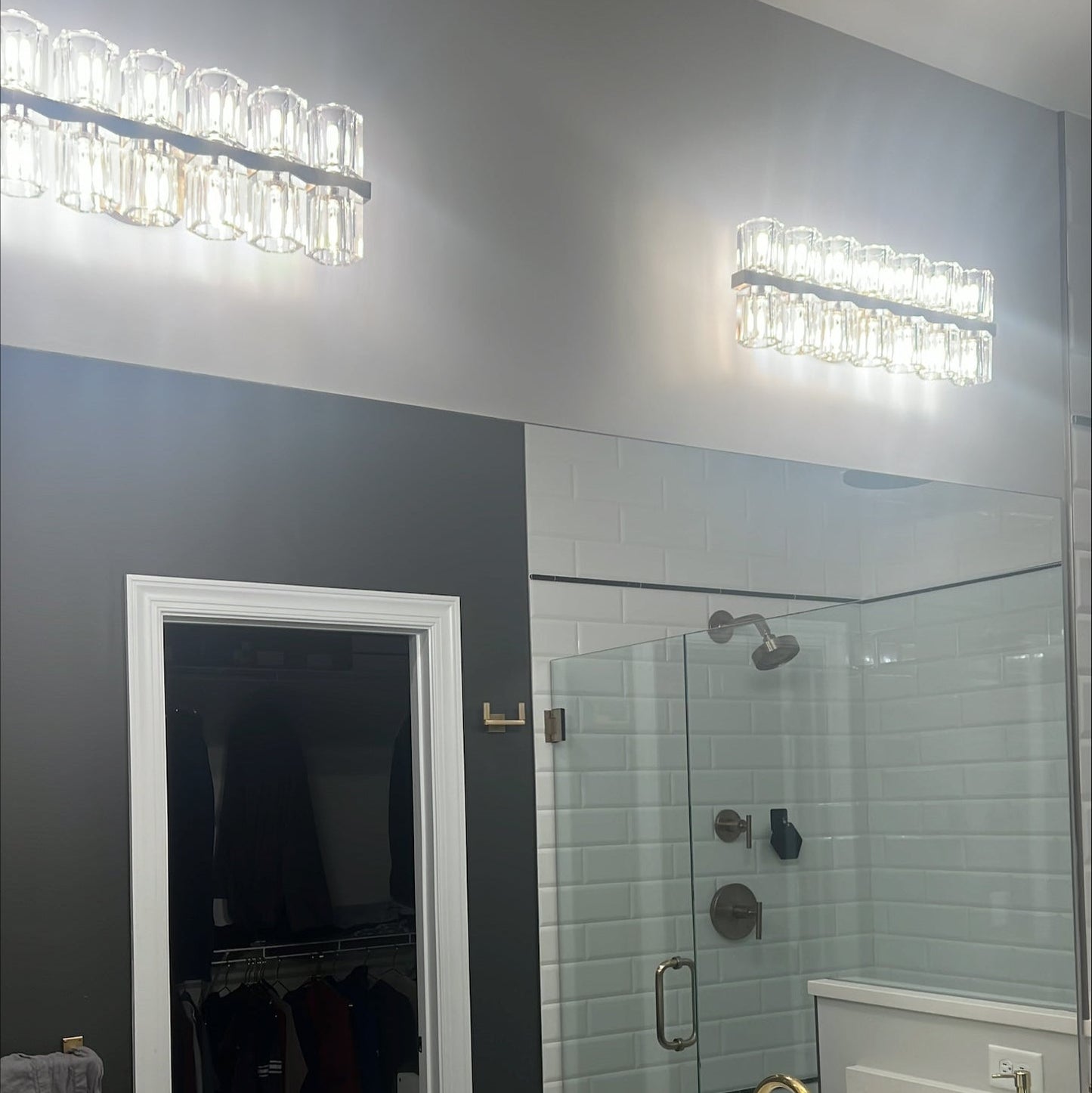 Arcachonest Crystal Wall Sconce 20"W