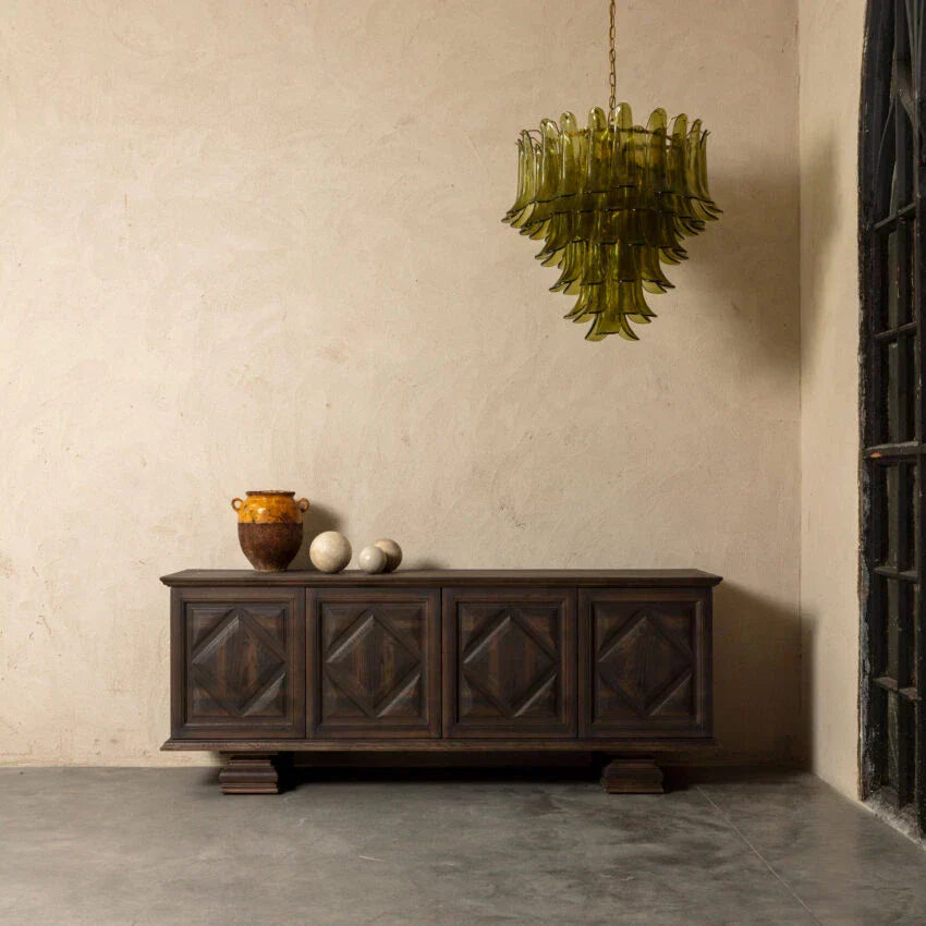 Green Petalo Murano Chandelier