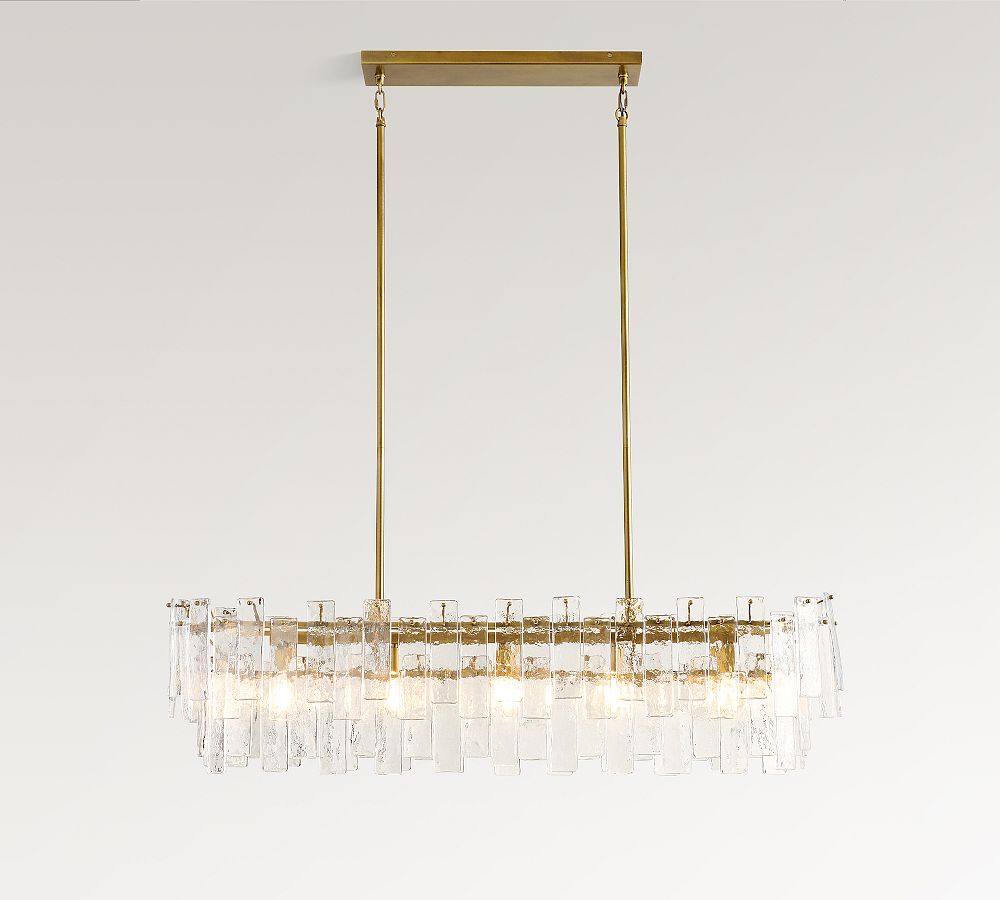 Avalon Cast Glass Linear Chandelier (48")