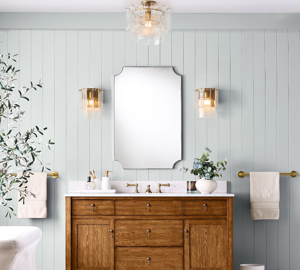 Avalon Cast Glass Round Flush Mount (15")