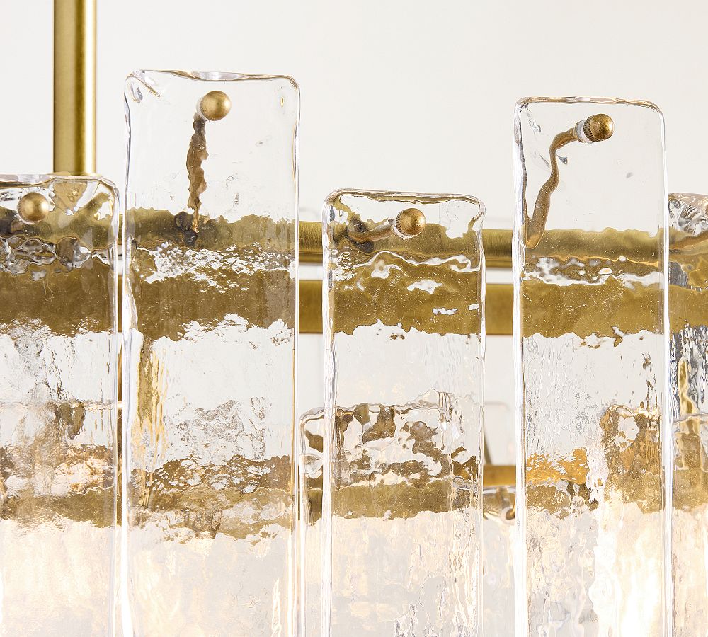 Avalon Cast Glass Round Tiered Chandelier (33")