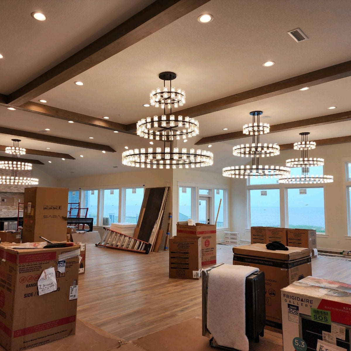 Arcachonest LED Round 2-Tier Chandelier 60"