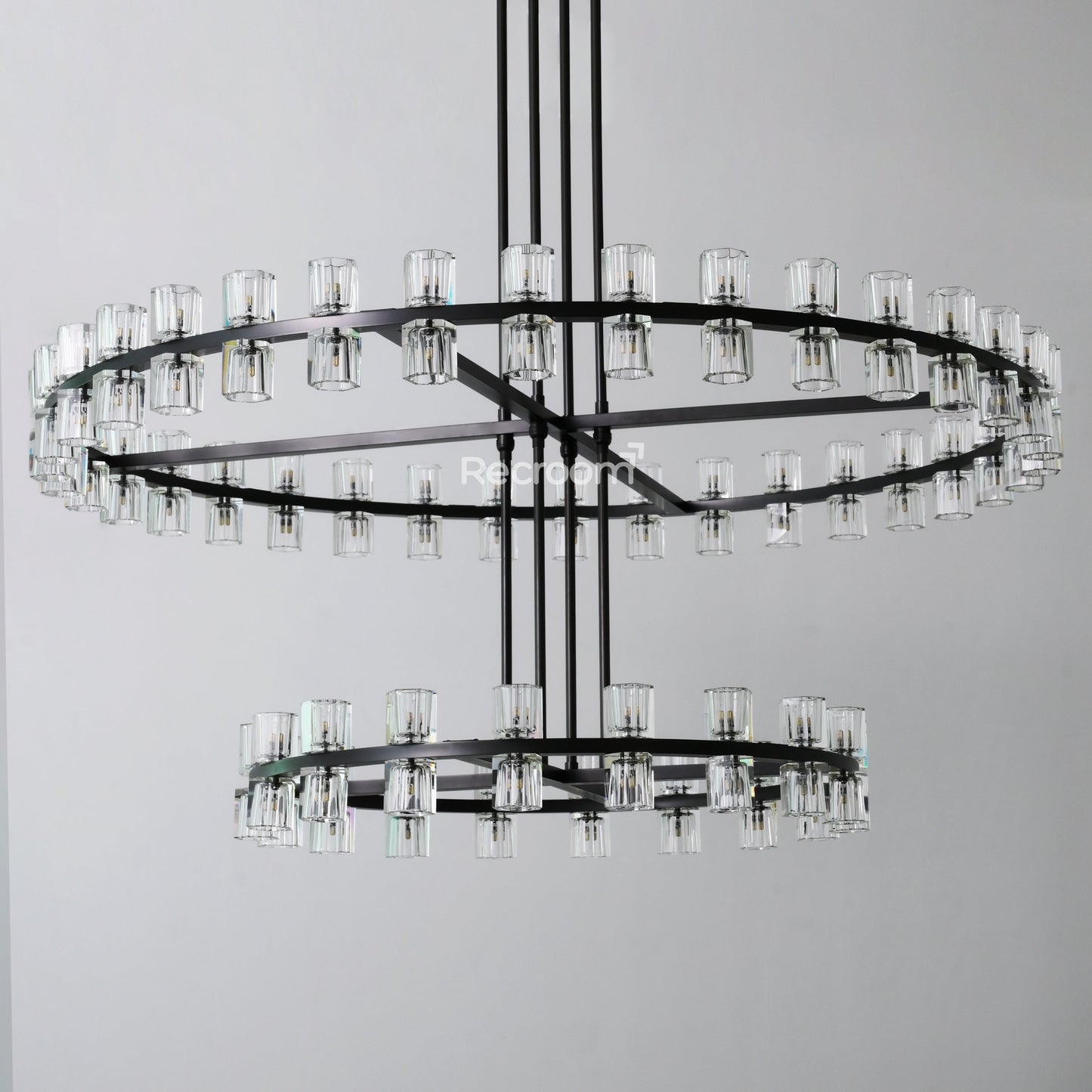 Arcachonest LED Round 2-Tier Chandelier 60"