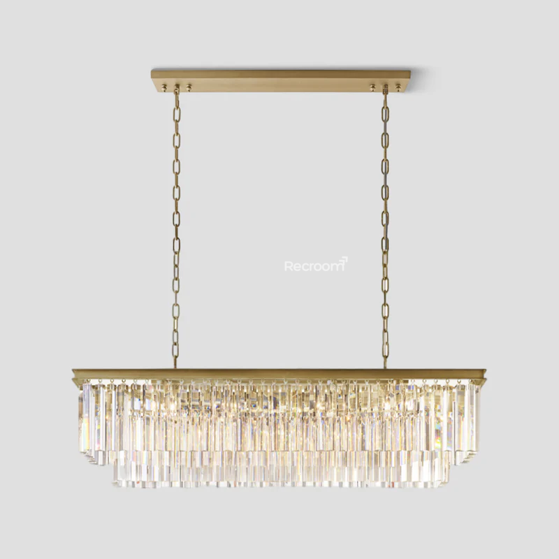 Odean Rectangle Chandelier 40" 49" 59" 72" 2-Layers