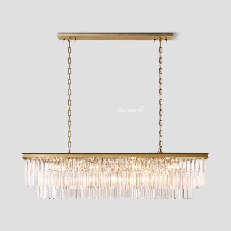 Odean Rectangle Chandelier 40" 49" 59" 72" 2-Layers