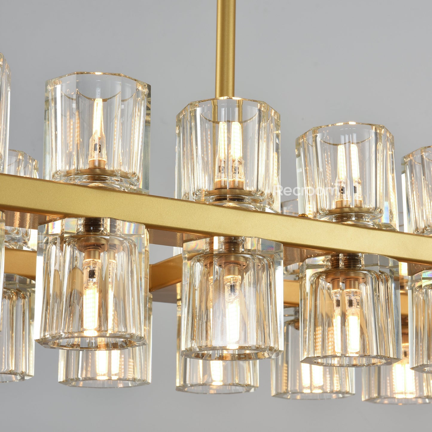 Arcachonest LED Rectangular Chandelier 54"