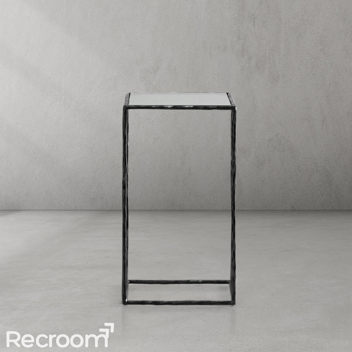 Thaddeo Glass C-Shaped Side Table