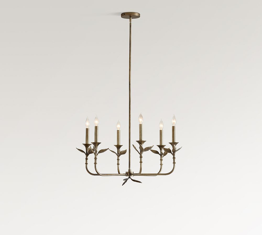 Botanical Forged-Iron Chandelier (30")