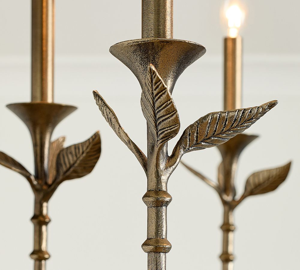 Botanical Forged-Iron Chandelier (30")