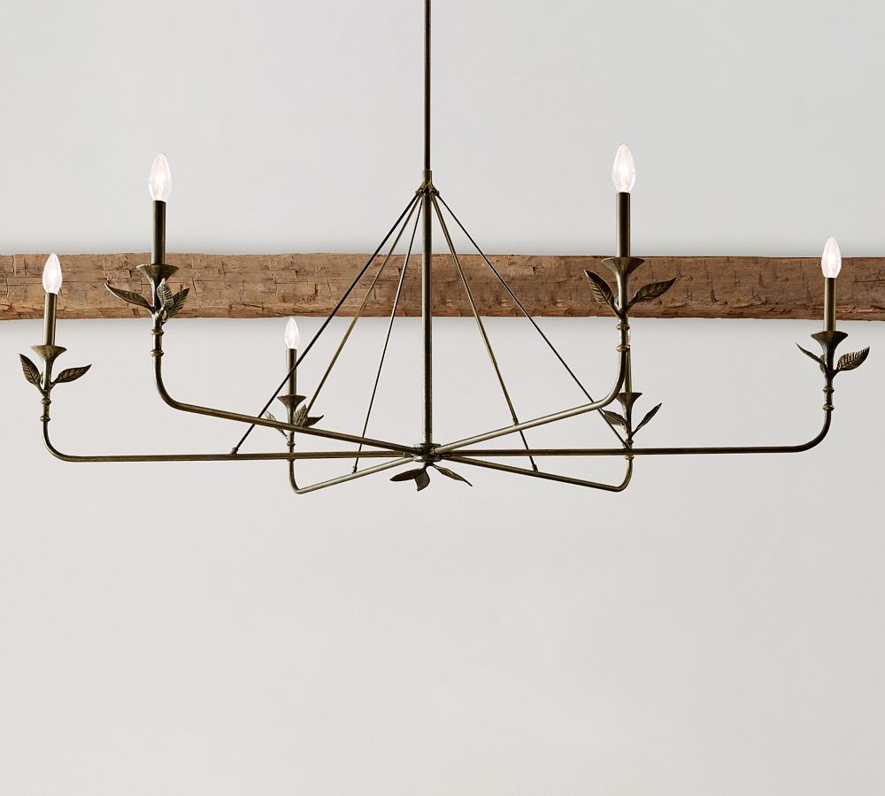 Botanical Forged Iron Chandelier (65")