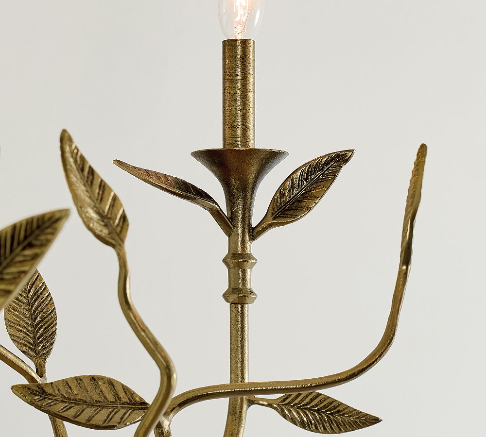 Botanical Forged Iron Oval Chandelier (50")