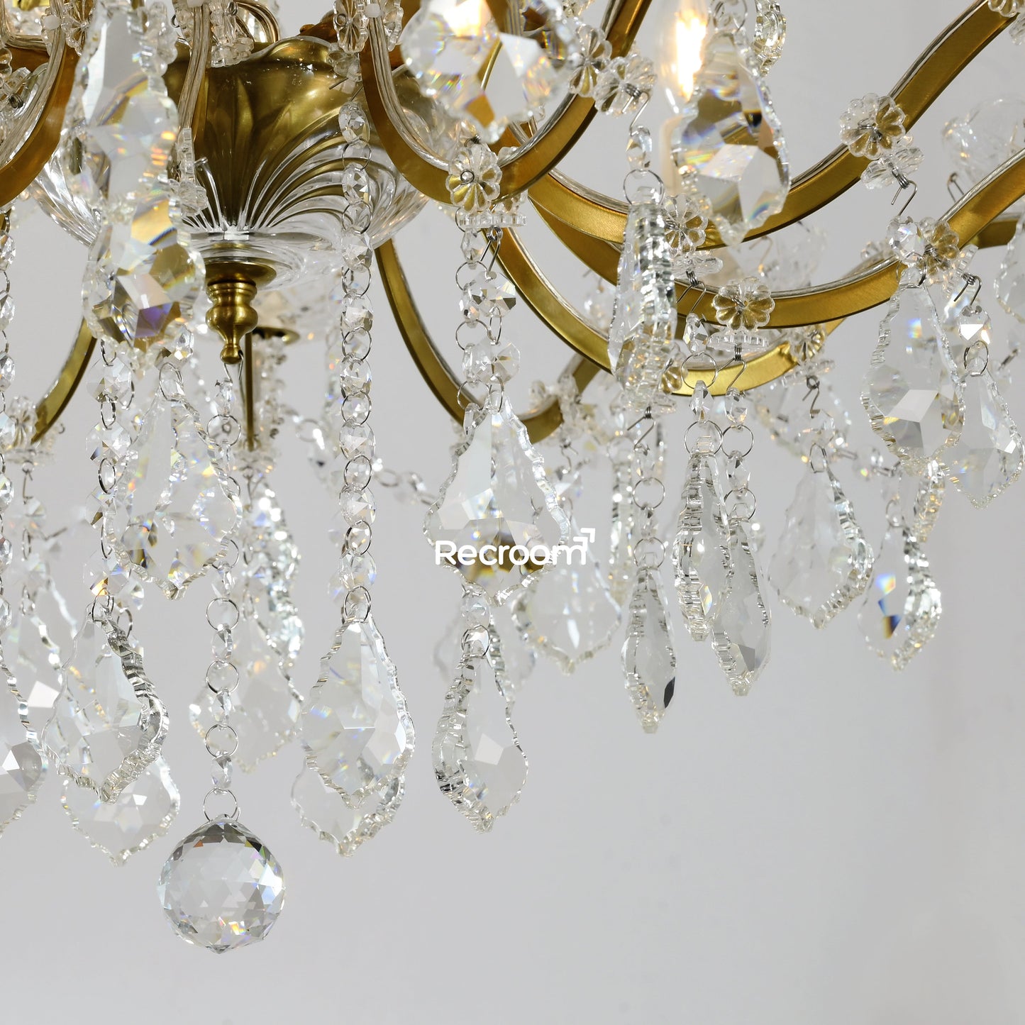 Rococonut Crystal Outdoor Chandelier 33”