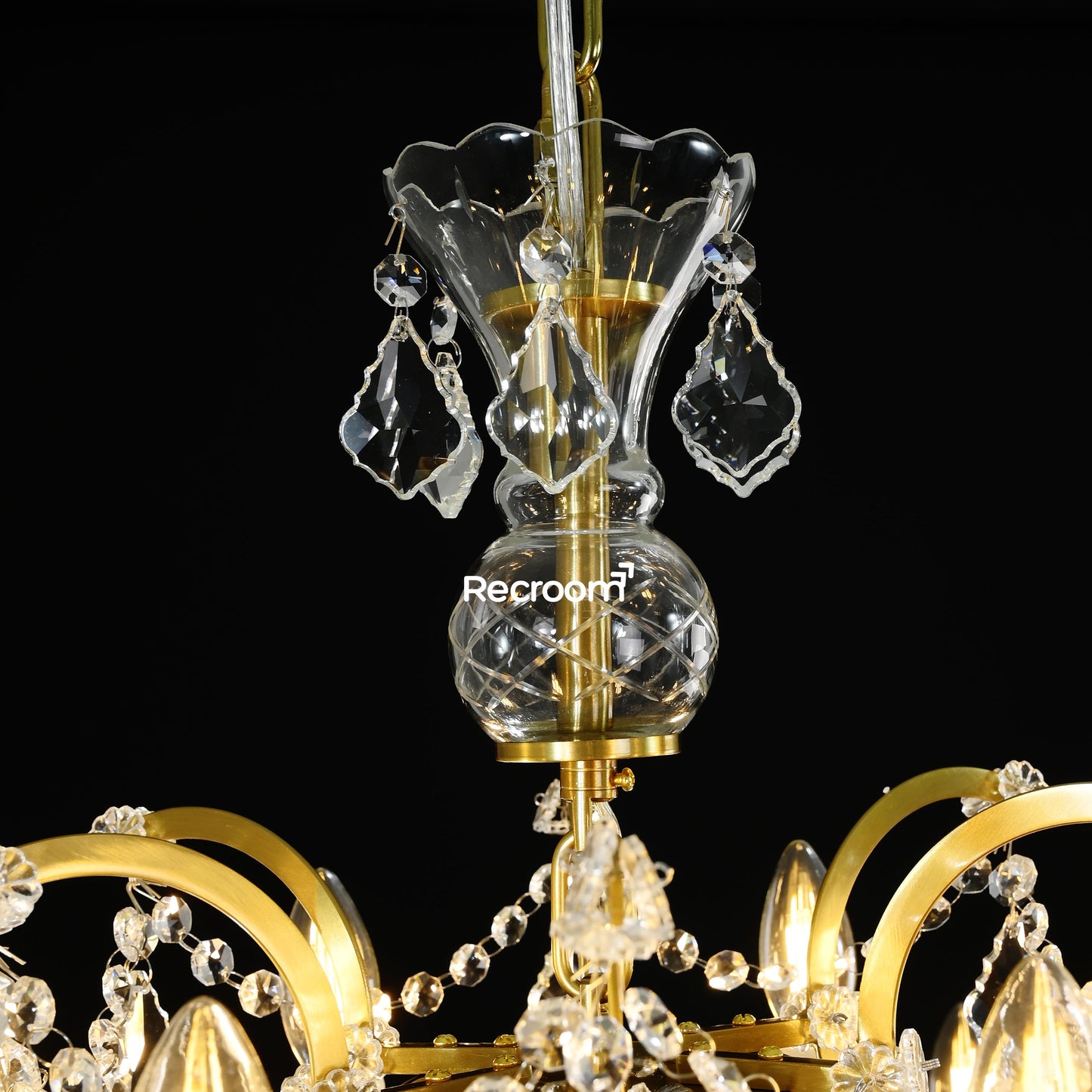 Rococonut Crystal Outdoor Chandelier 33”