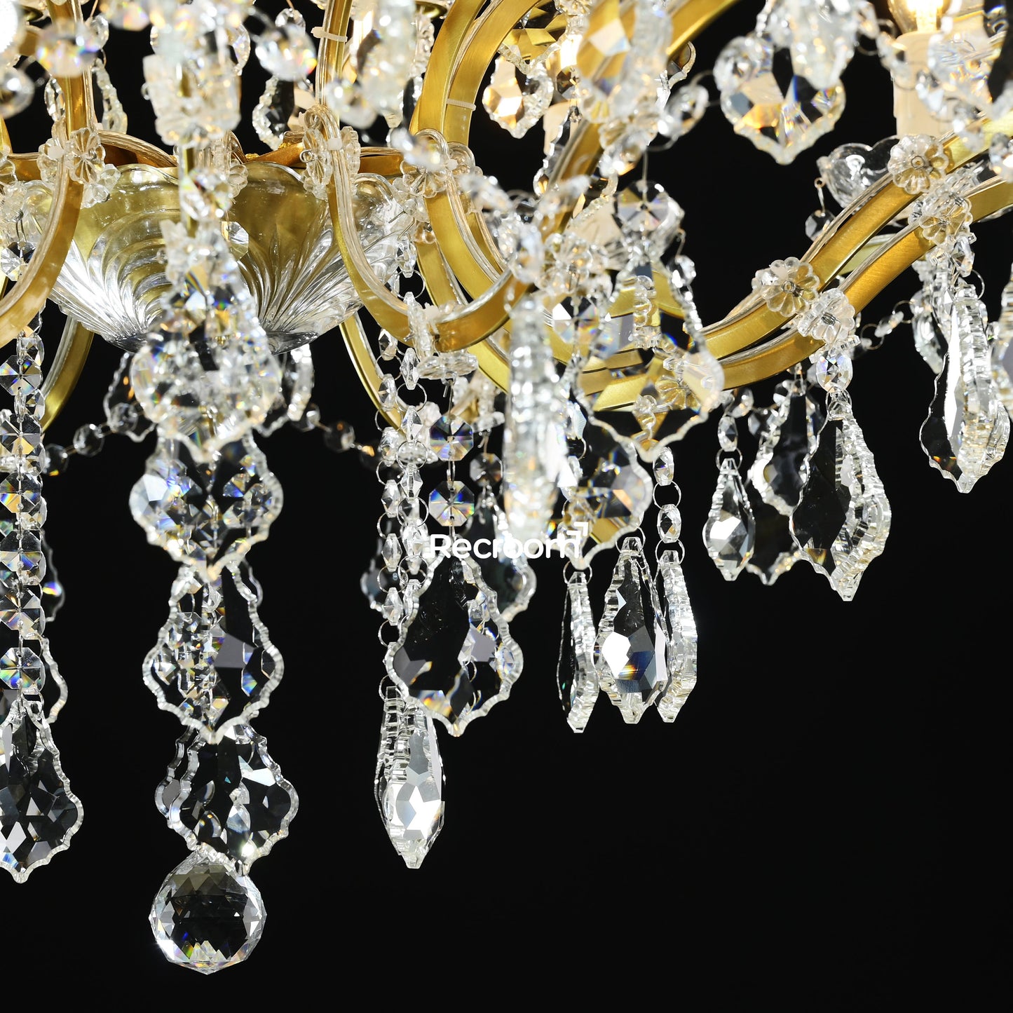 Rococonut Crystal Outdoor Chandelier 33”
