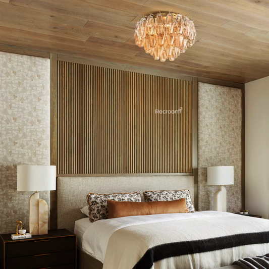 Chia Glass Round Flush Mount 17"