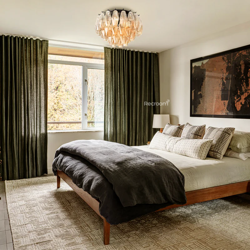 Chia Glass Round Flush Mount 17"