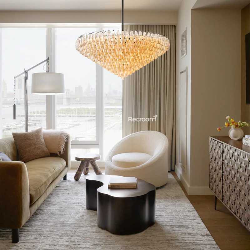 Chia Round Tired Chandelier 62"