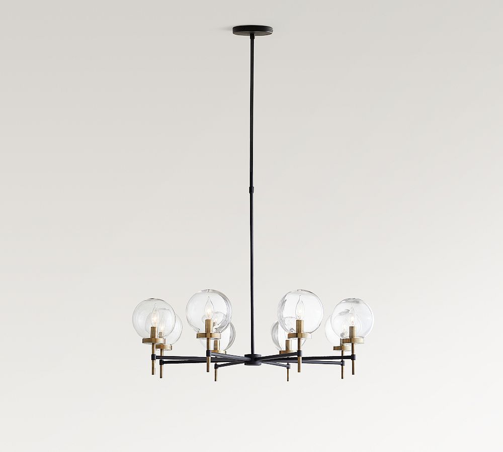 Camryn Glass Globe Round Chandelier (36")