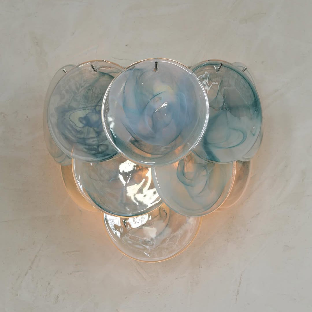 Pink Vintage Murano Glass Wall Lamp