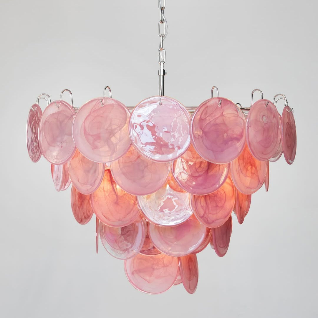 Murano Chandelier 57 Pink