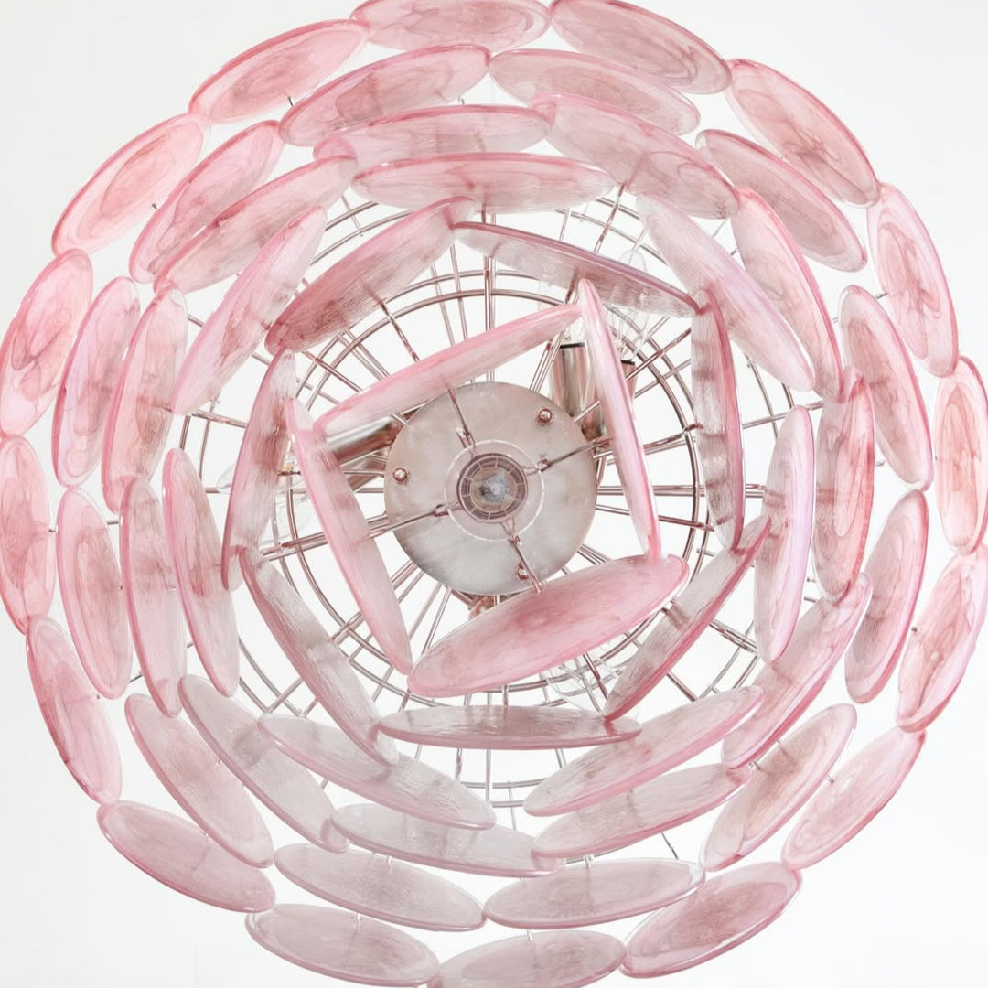 Murano Chandelier 57 Pink