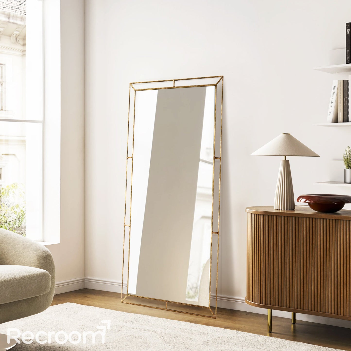 Thaddeo Open Beveled Mirror