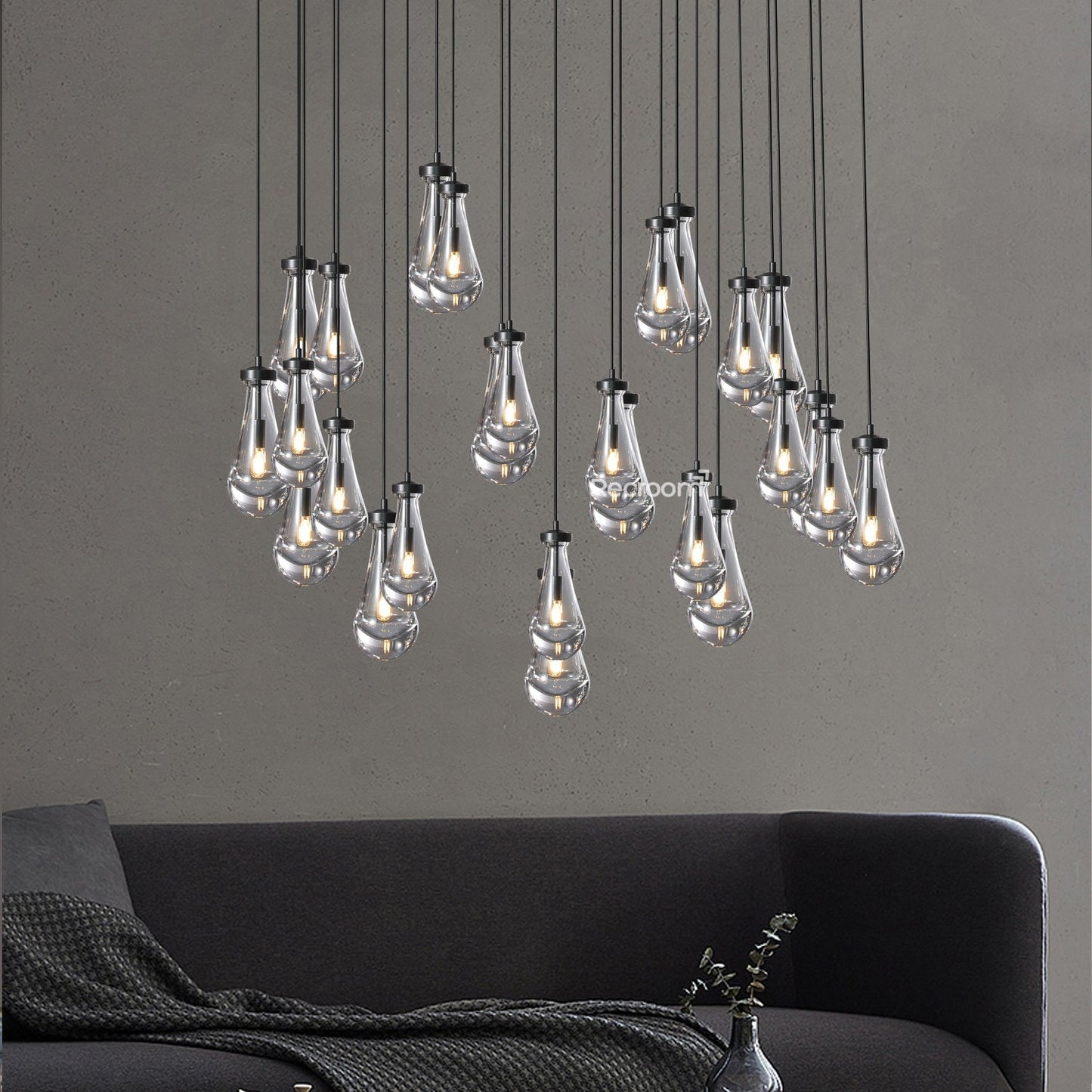 Raindrop Linear Chandelier 54"