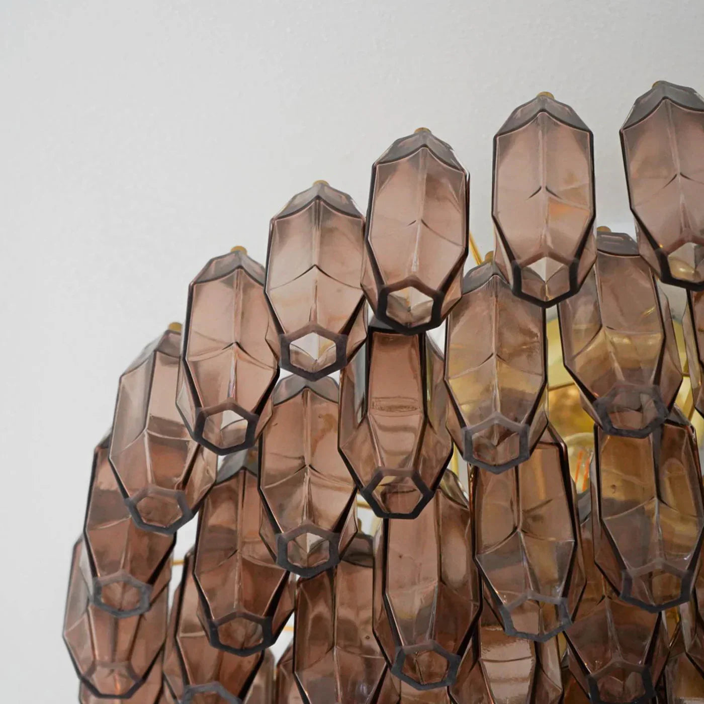 Prismatico 91 Elements Amethyst Compact Glass Chandelier 25"