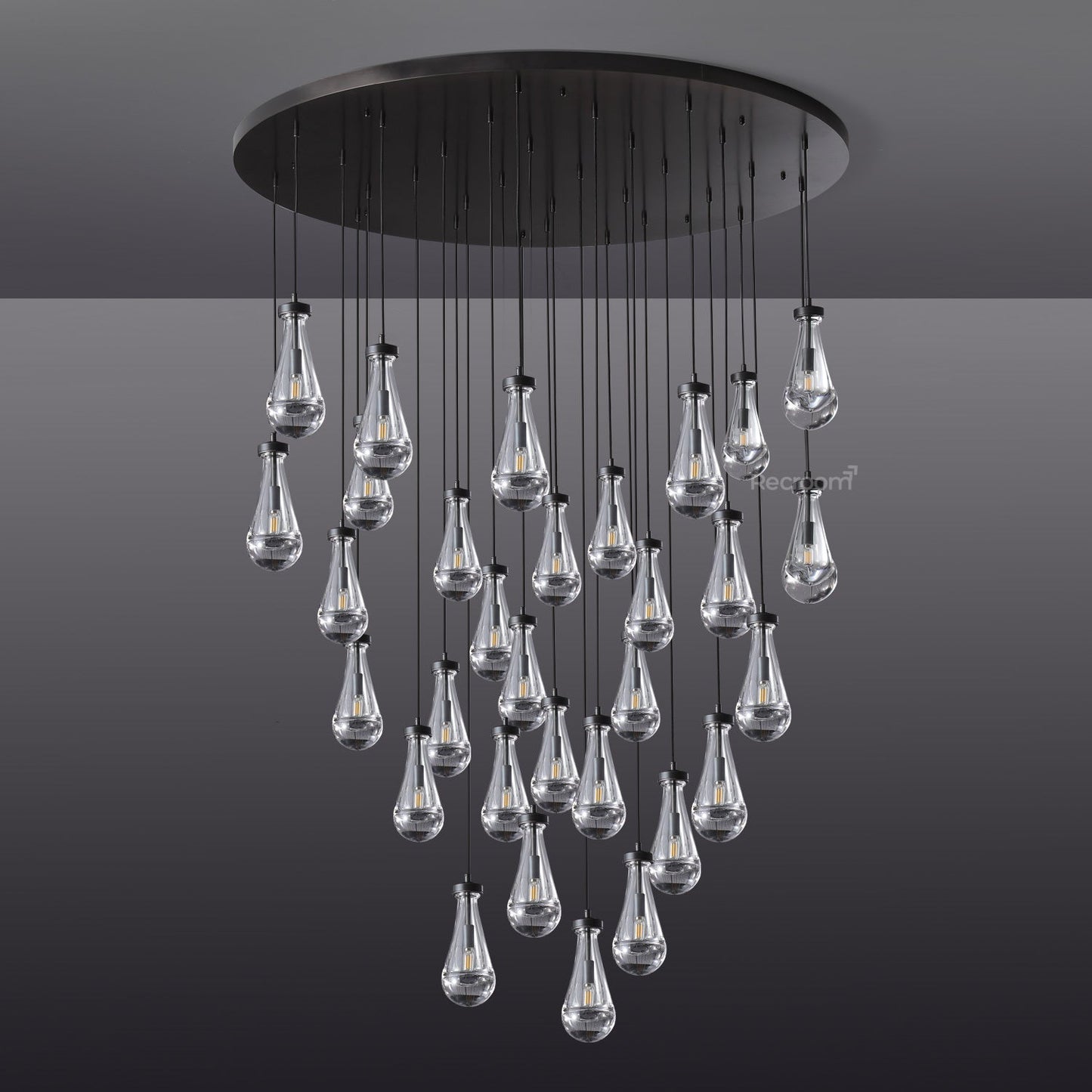 Raindrop Round Chandelier 60"