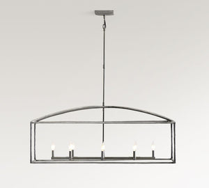 Fallon Forged-Iron Linear Chandelier (46")