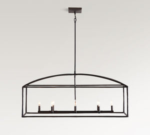 Fallon Forged-Iron Linear Chandelier (46")