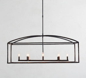 Fallon Forged-Iron Linear Chandelier (46")