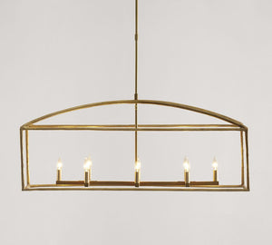 Fallon Forged-Iron Linear Chandelier (46")