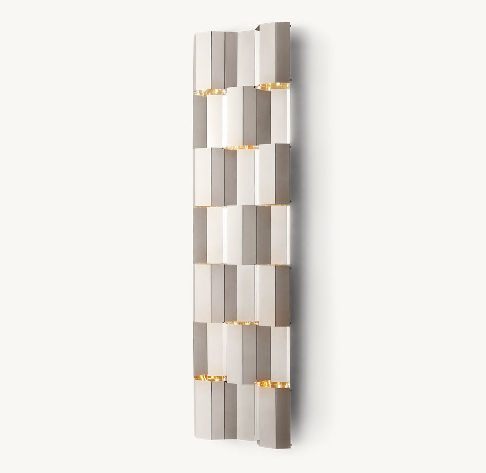 Modernist Grid Grand Sconce