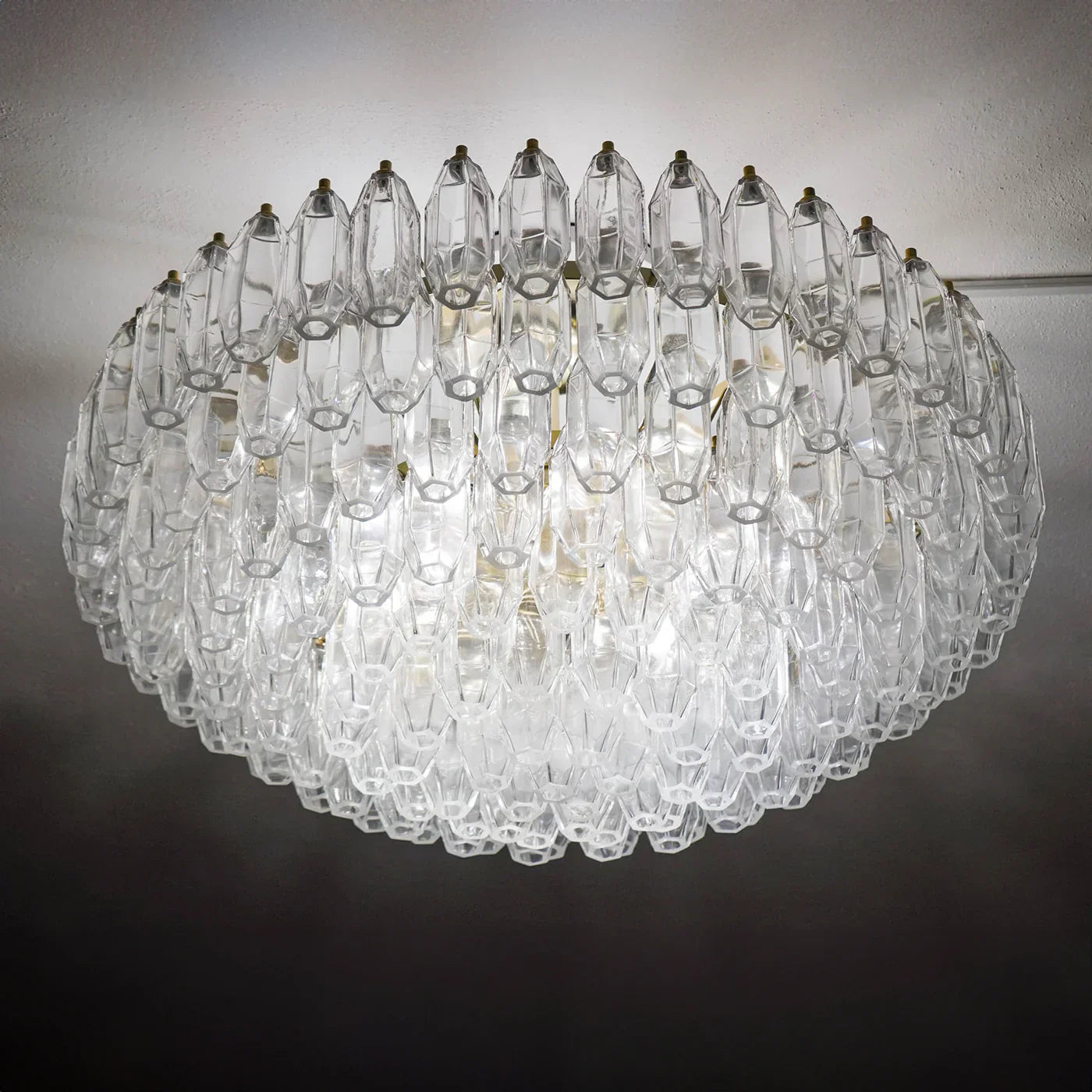 Prismatico 12-Light Clear Ceiling Lamp 35"