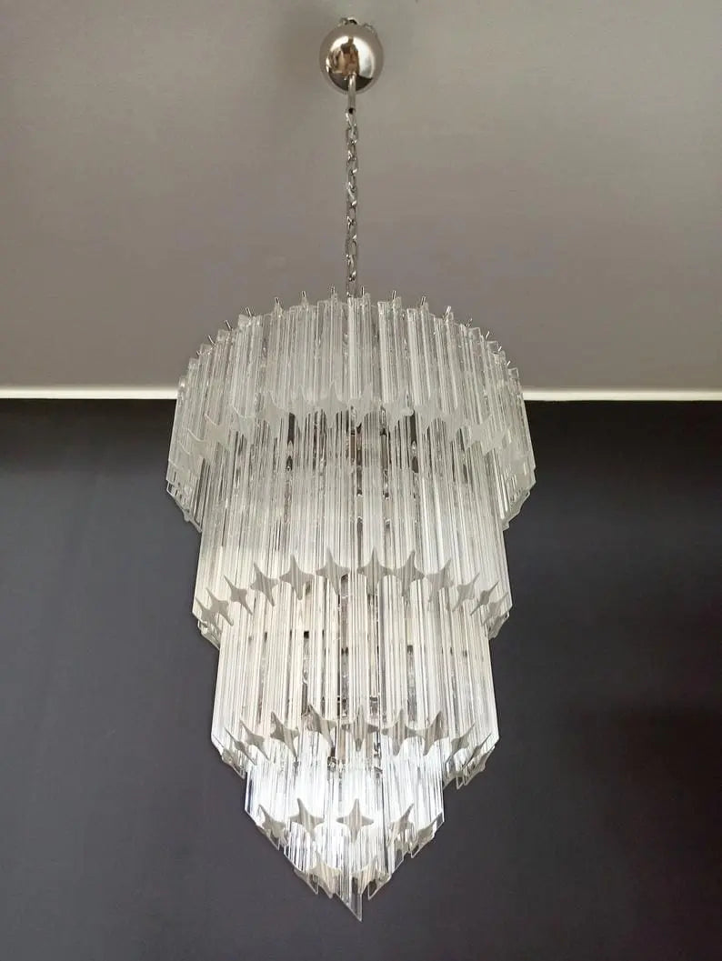 Murano Chandelier – 112 prisms – Transparent