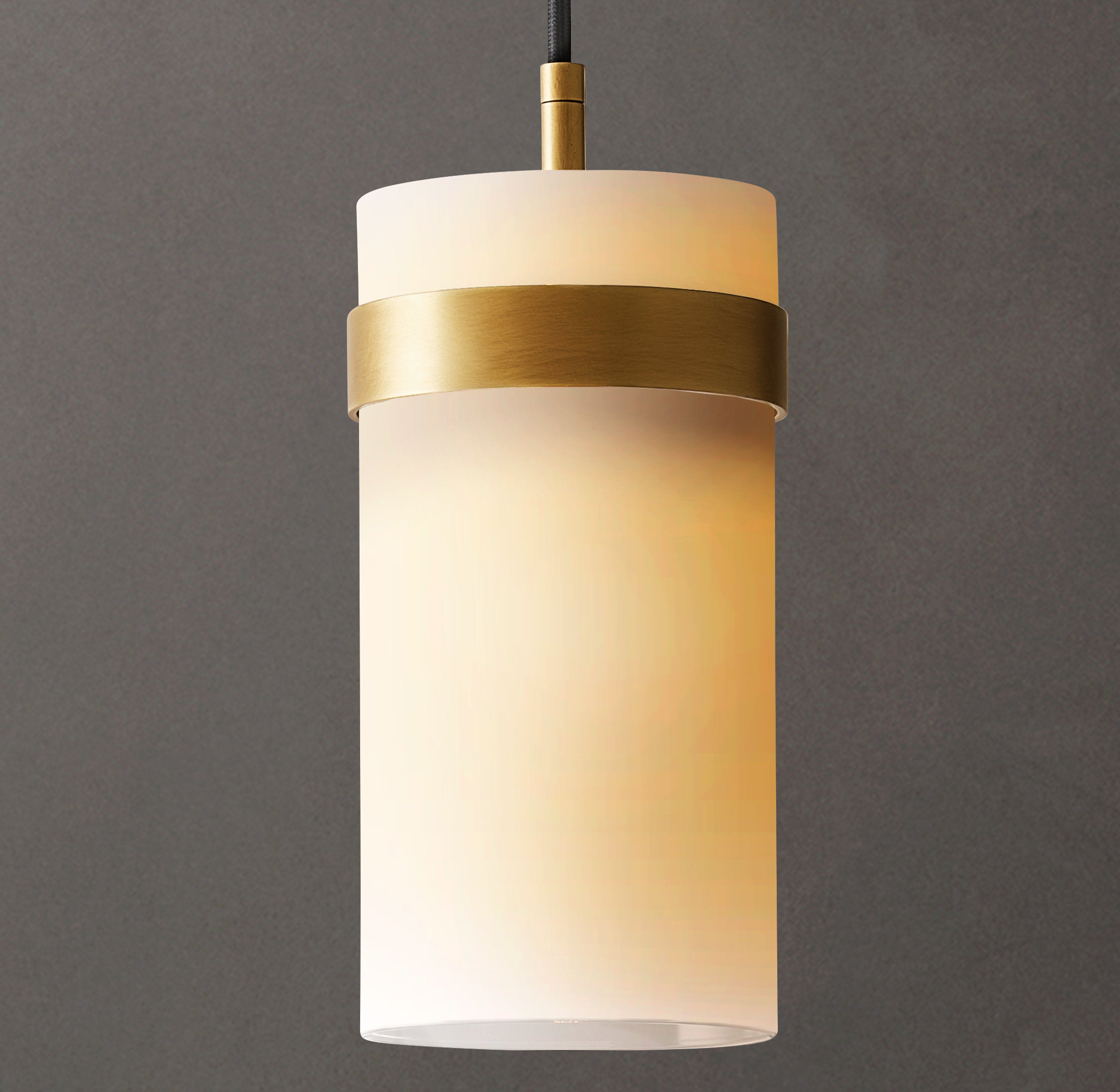 Ravelle Milk Glass Pendant 5"